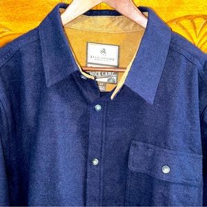 Legendary Whitetails Buck Camp Flannel Shirt Mens Large Tall Blue NWOT